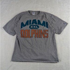 VTG Miami Dolphins Football T Shirt Mens L Single Stitch Made in USA Logo 7